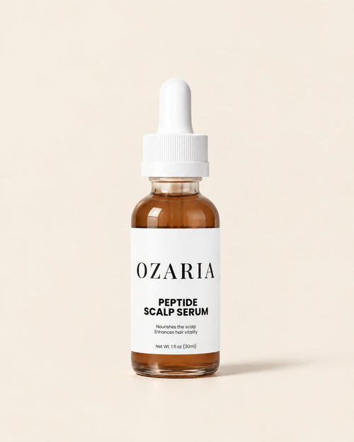 OZARIA Peptide Scalp Serum, 1 fl oz amber dropper bottle